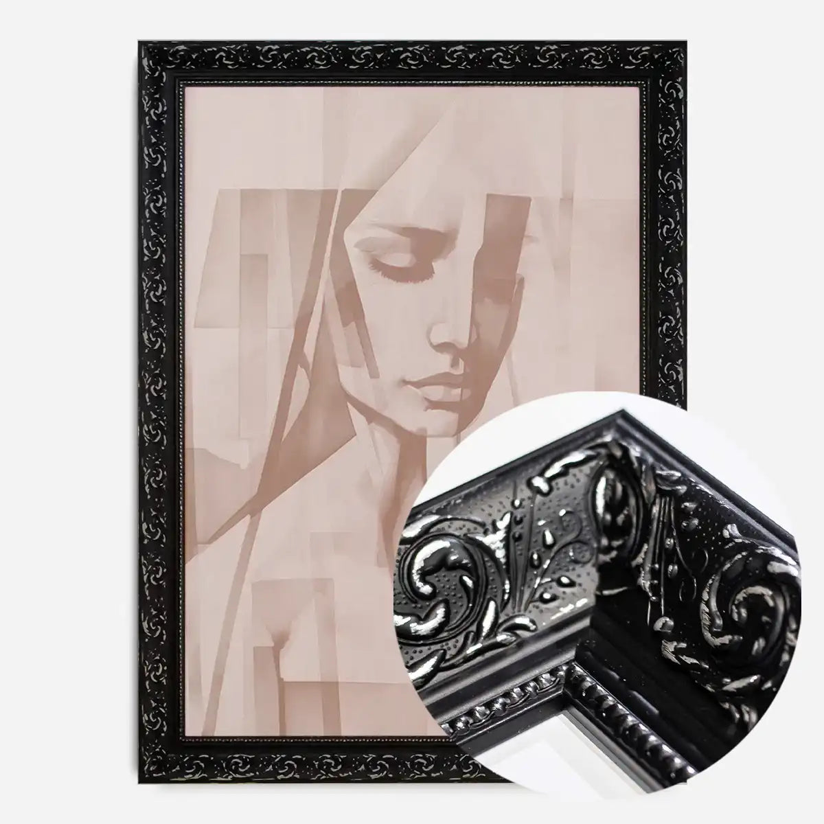 Abstract Female Figure 2 in Pantone Mocha Mousse