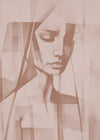 Abstract Female Figure 2 in Pantone Mocha Mousse