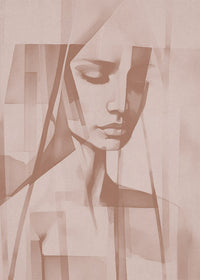 Abstract Female Figure 2 in Pantone Mocha Mousse