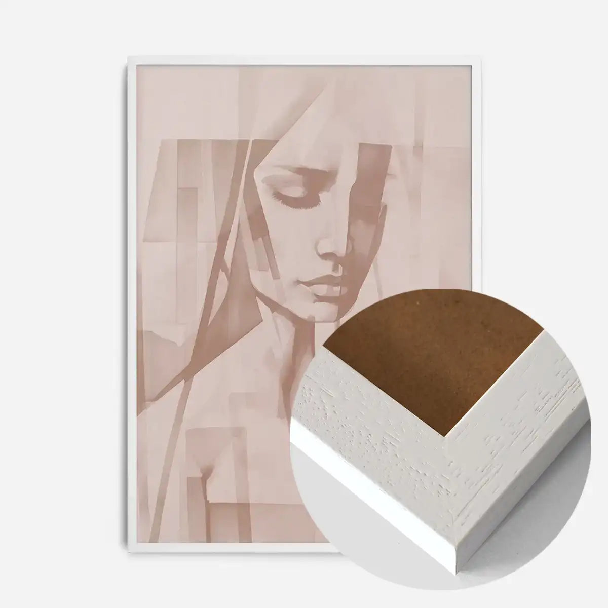 Abstract Female Figure 2 in Pantone Mocha Mousse