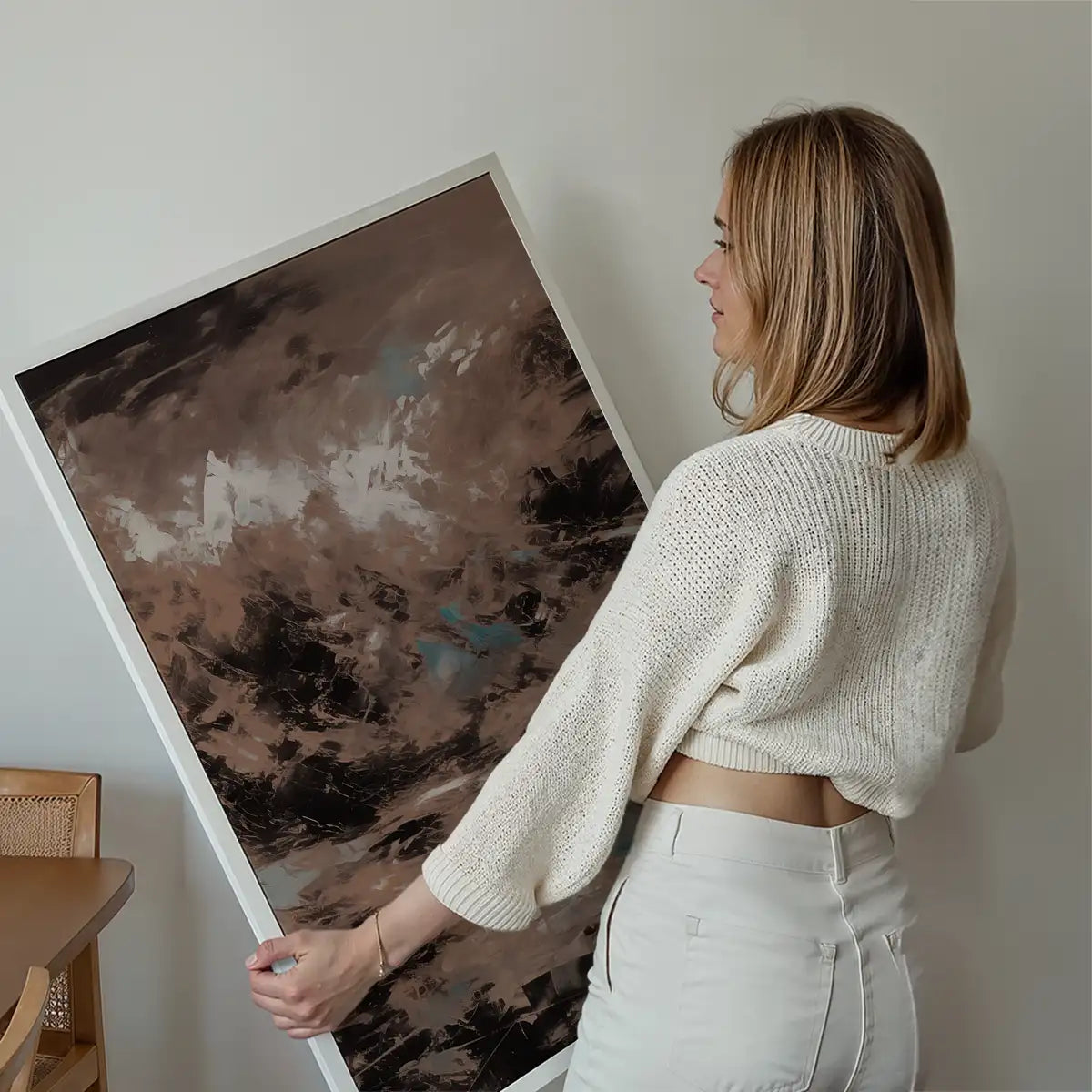 Abstract Painting 2 in Pantone Mocha Mousse