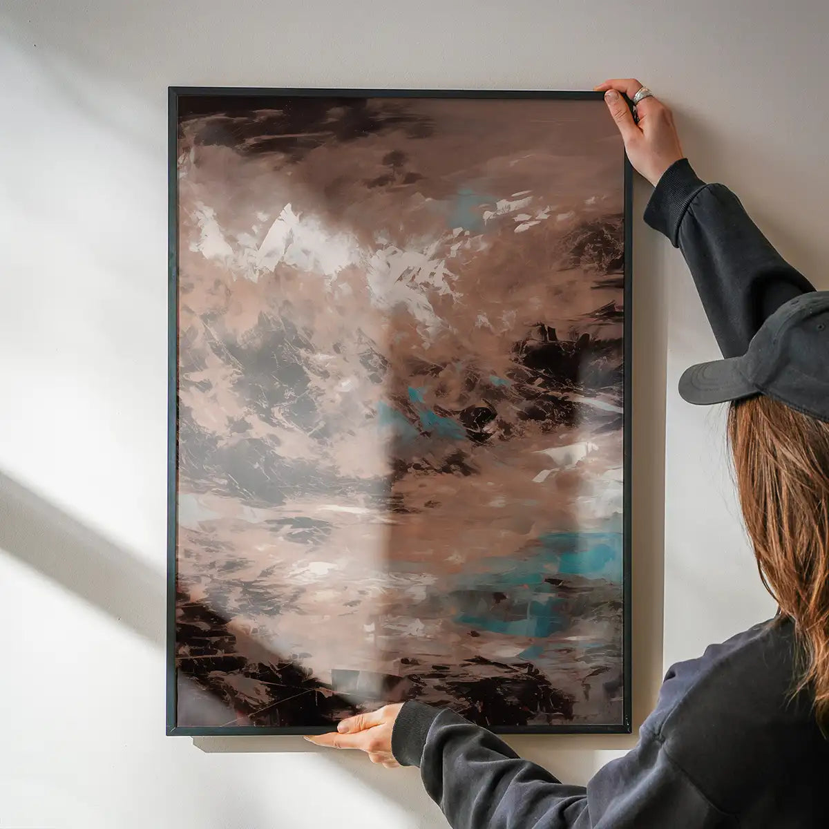 Abstract Painting 2 in Pantone Mocha Mousse