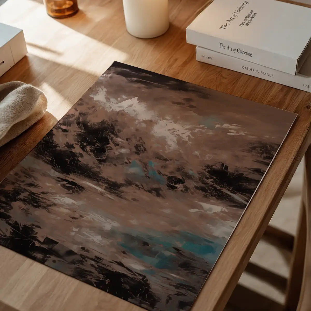 Abstract Painting 2 in Pantone Mocha Mousse