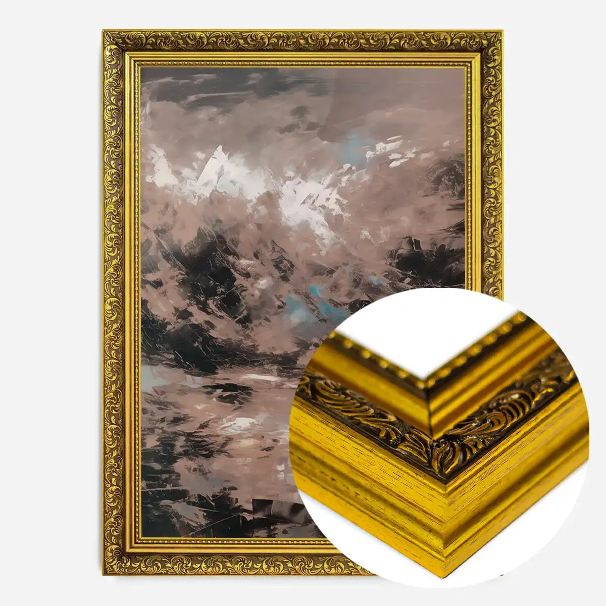 Abstract Painting 2 in Pantone Mocha Mousse