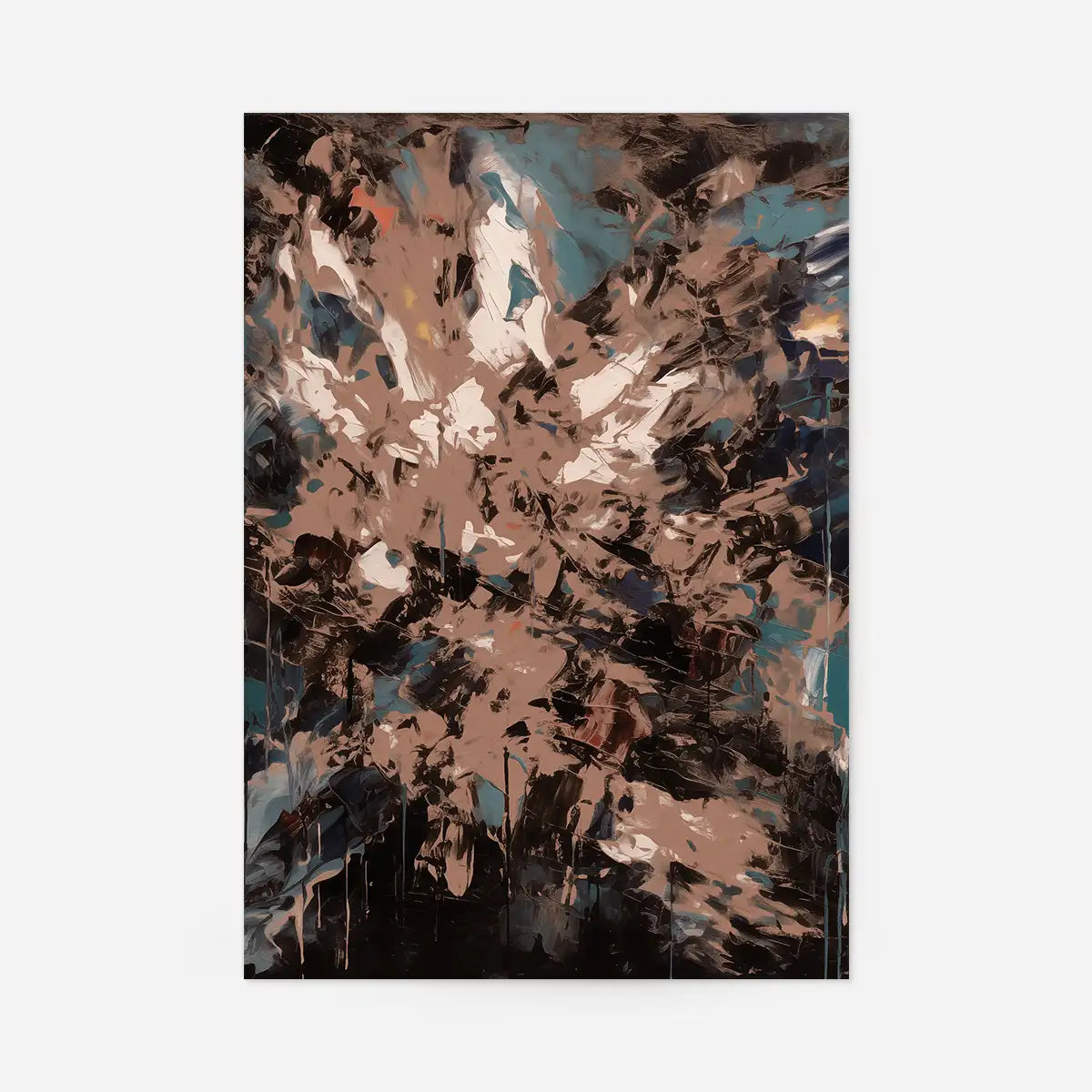 Abstract Painting 3 in Pantone Mocha Mousse