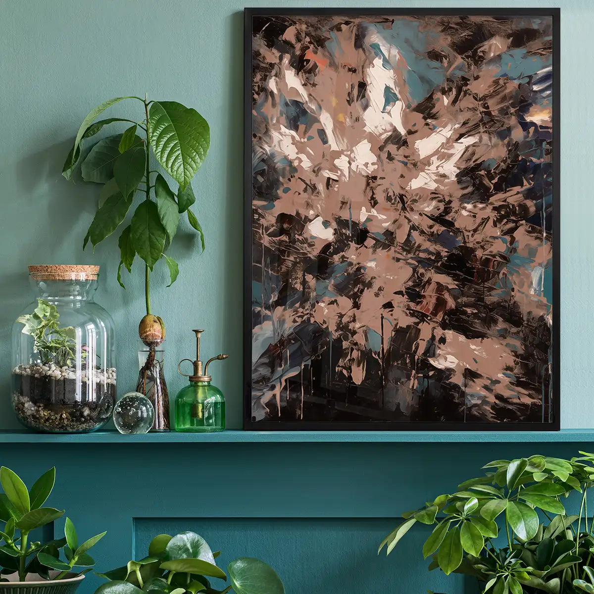 Abstract Painting 3 in Pantone Mocha Mousse