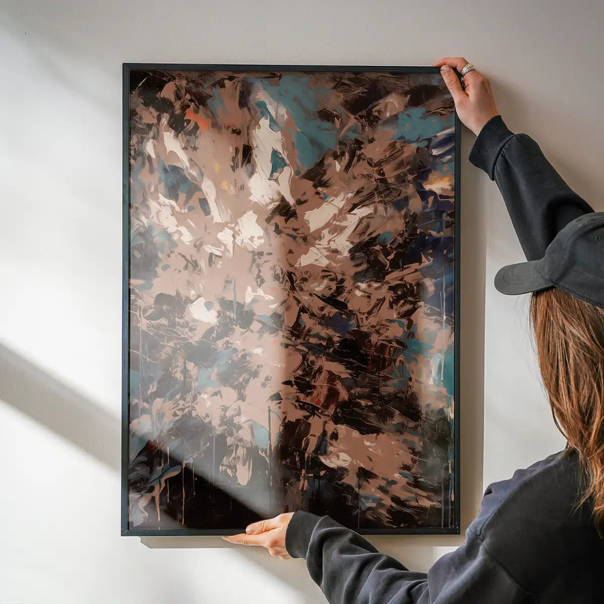 Abstract Painting 3 in Pantone Mocha Mousse