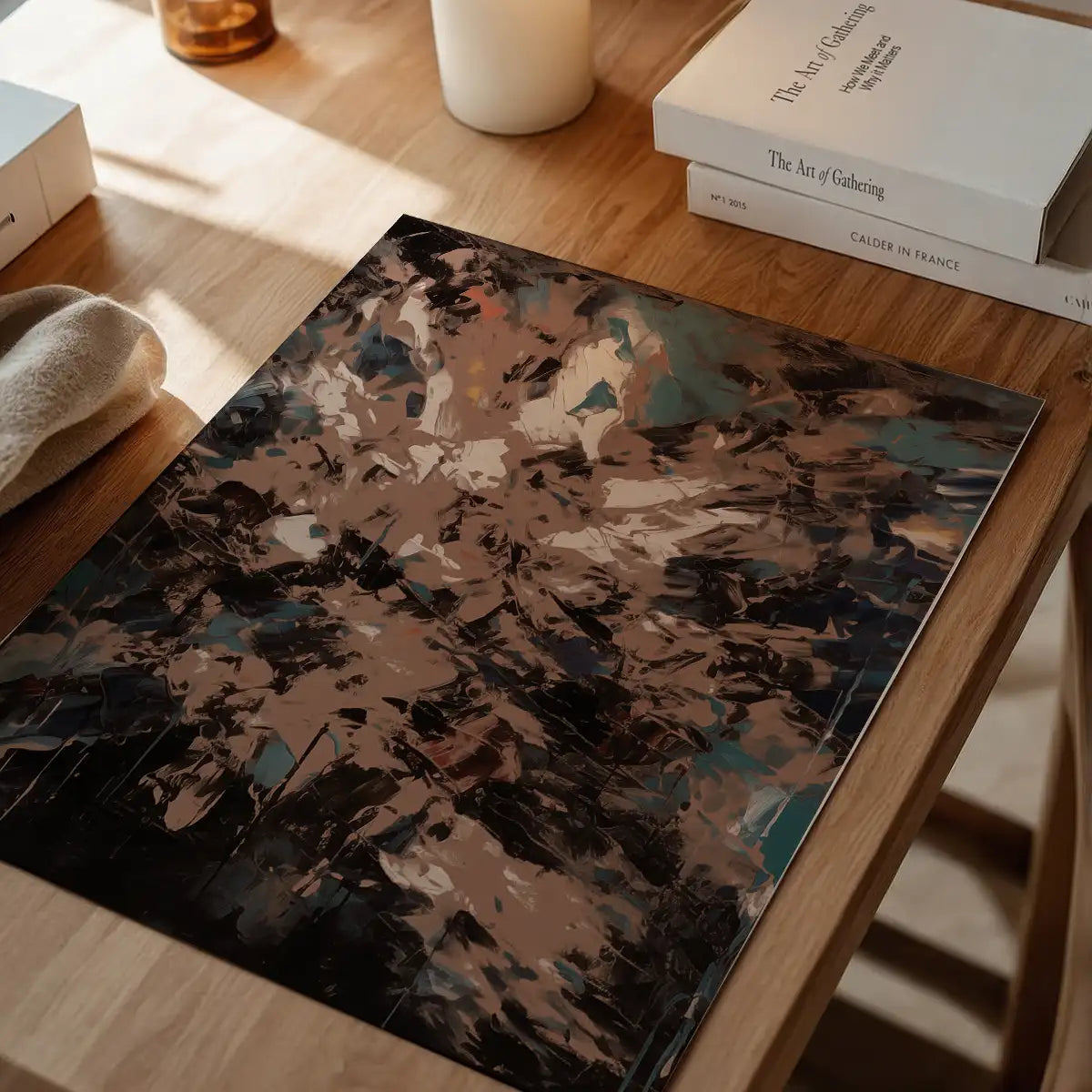 Abstract Painting 3 in Pantone Mocha Mousse