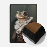 Frog Portrait in Pantone Mocha Mousse