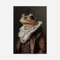Frog Portrait in Pantone Mocha Mousse