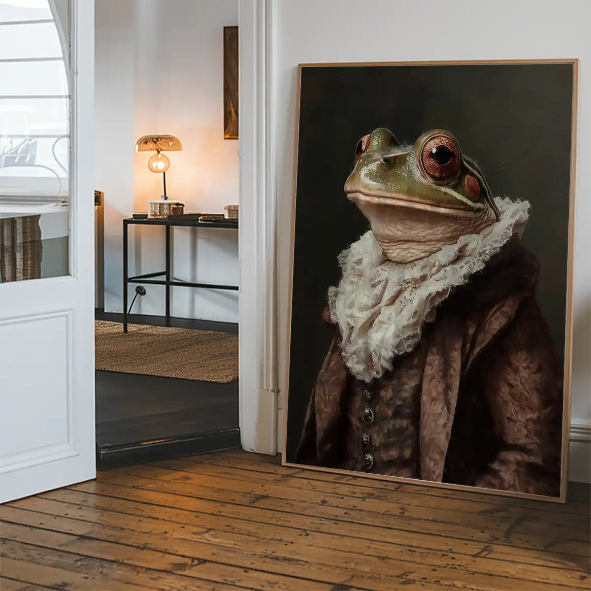 Frog Portrait in Pantone Mocha Mousse