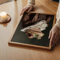 Frog Portrait in Pantone Mocha Mousse