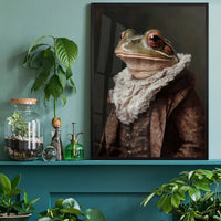Frog Portrait in Pantone Mocha Mousse