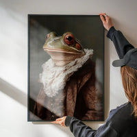 Frog Portrait in Pantone Mocha Mousse