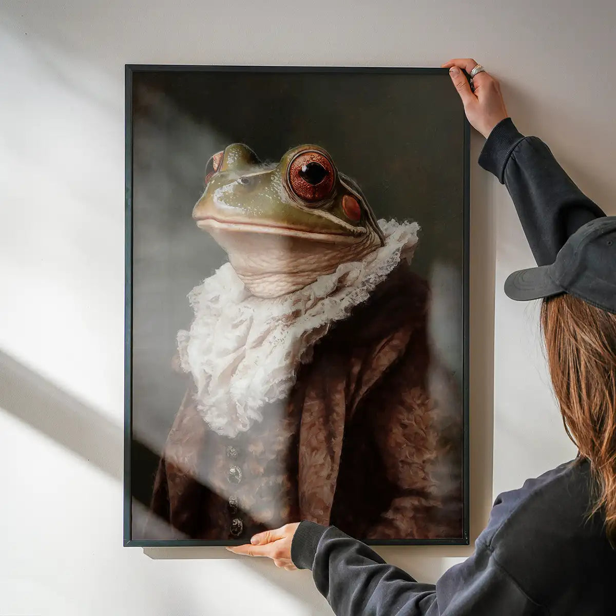 Frog Portrait in Pantone Mocha Mousse