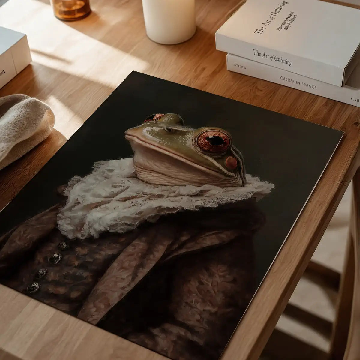 Frog Portrait in Pantone Mocha Mousse