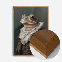 Frog Portrait in Pantone Mocha Mousse