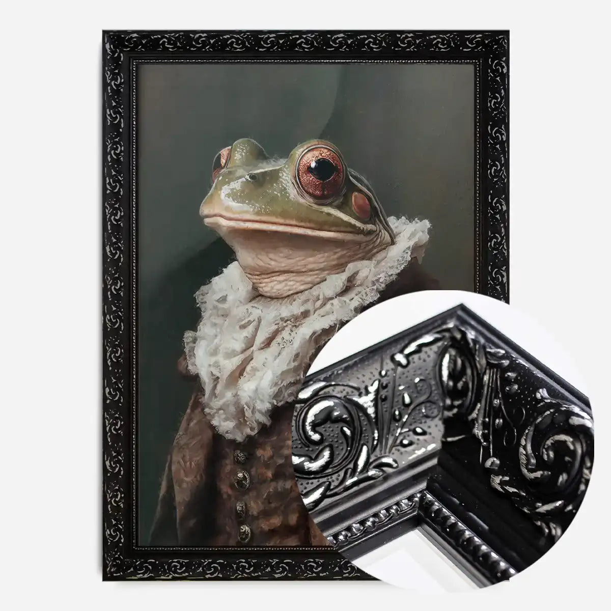 Frog Portrait in Pantone Mocha Mousse