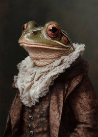 Frog Portrait in Pantone Mocha Mousse