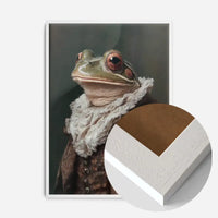Frog Portrait in Pantone Mocha Mousse