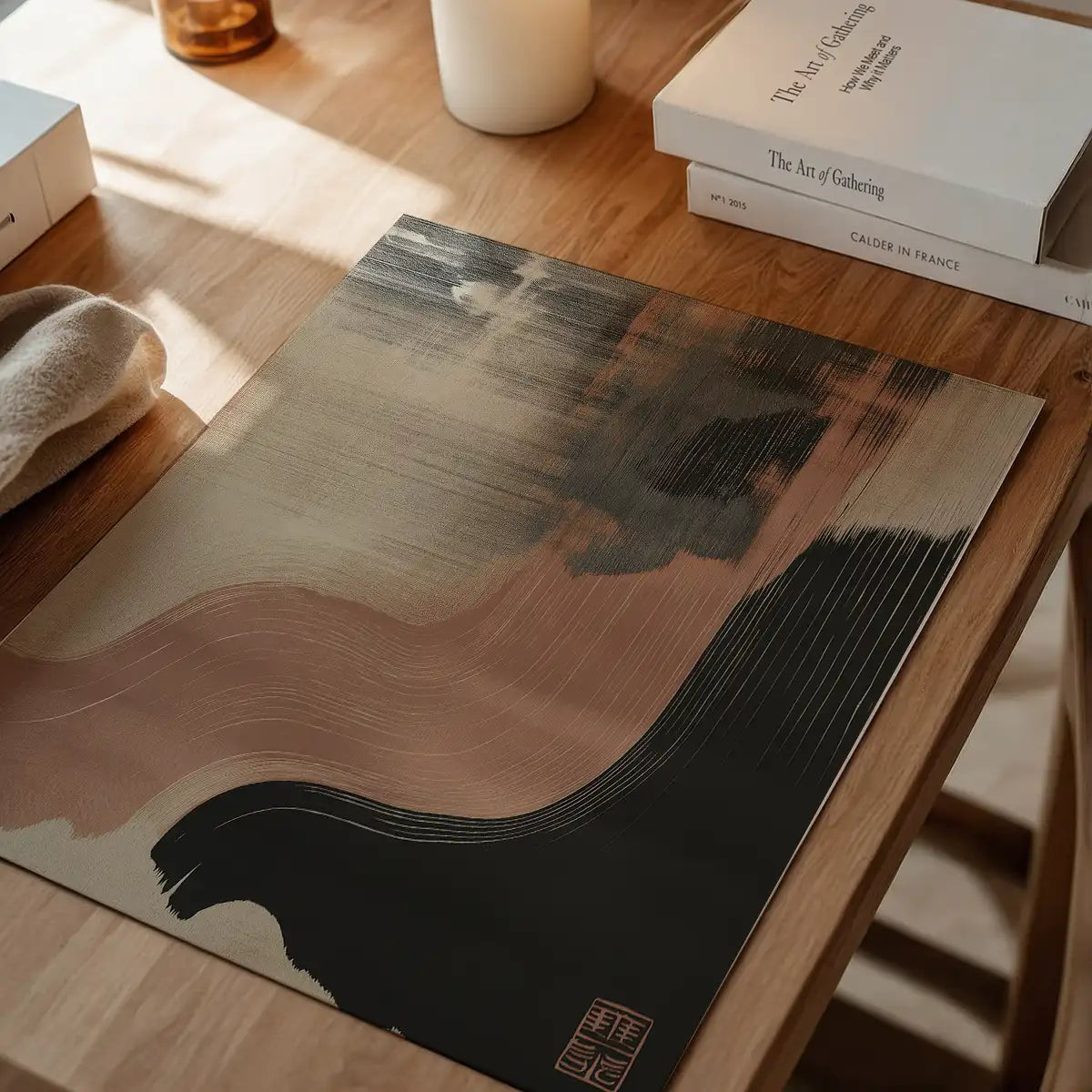 Abstract Shapes in Pantone Mocha Mousse