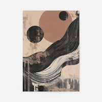Abstract Shapes 2 in Pantone Mocha Mousse