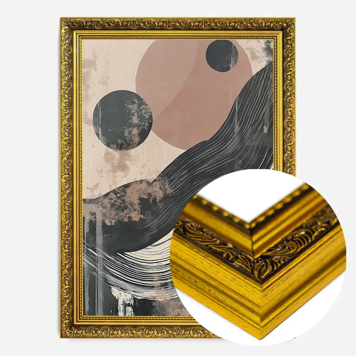 Abstract Shapes 2 in Pantone Mocha Mousse
