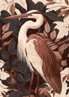 Large Heron Print in Pantone Mocha Mousse