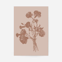 Flowers Silhouette in Pantone Mocha Mousse