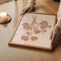 Flowers Silhouette in Pantone Mocha Mousse