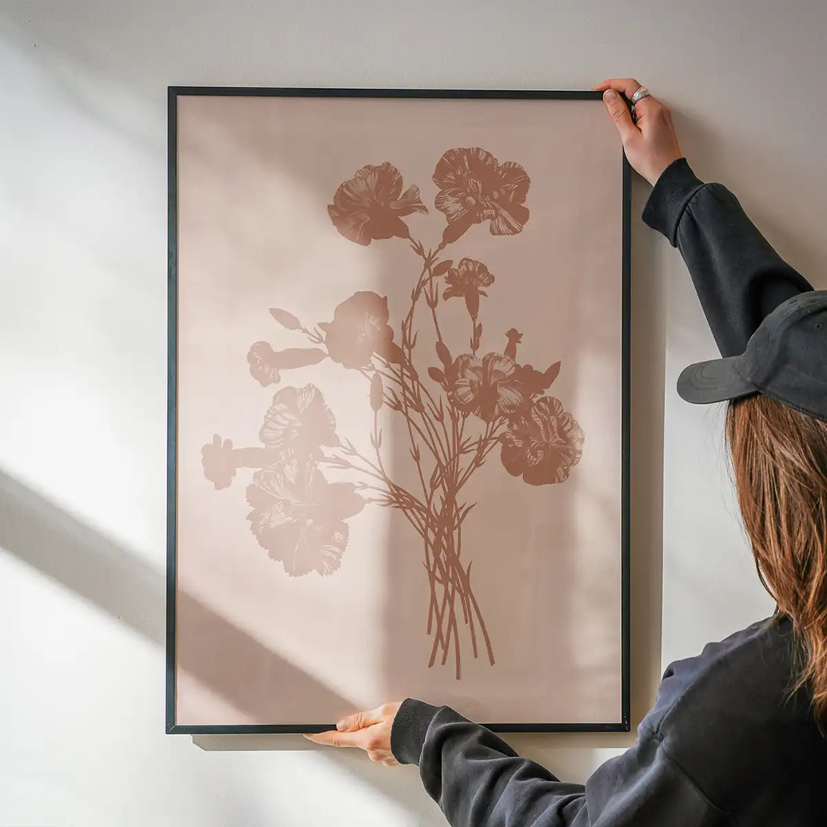 Flowers Silhouette in Pantone Mocha Mousse