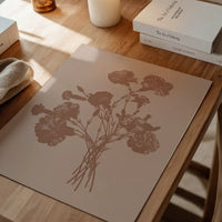 Flowers Silhouette in Pantone Mocha Mousse