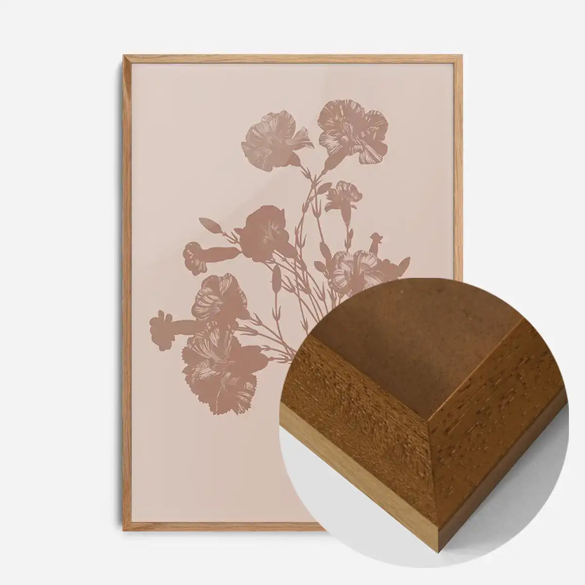 Flowers Silhouette in Pantone Mocha Mousse