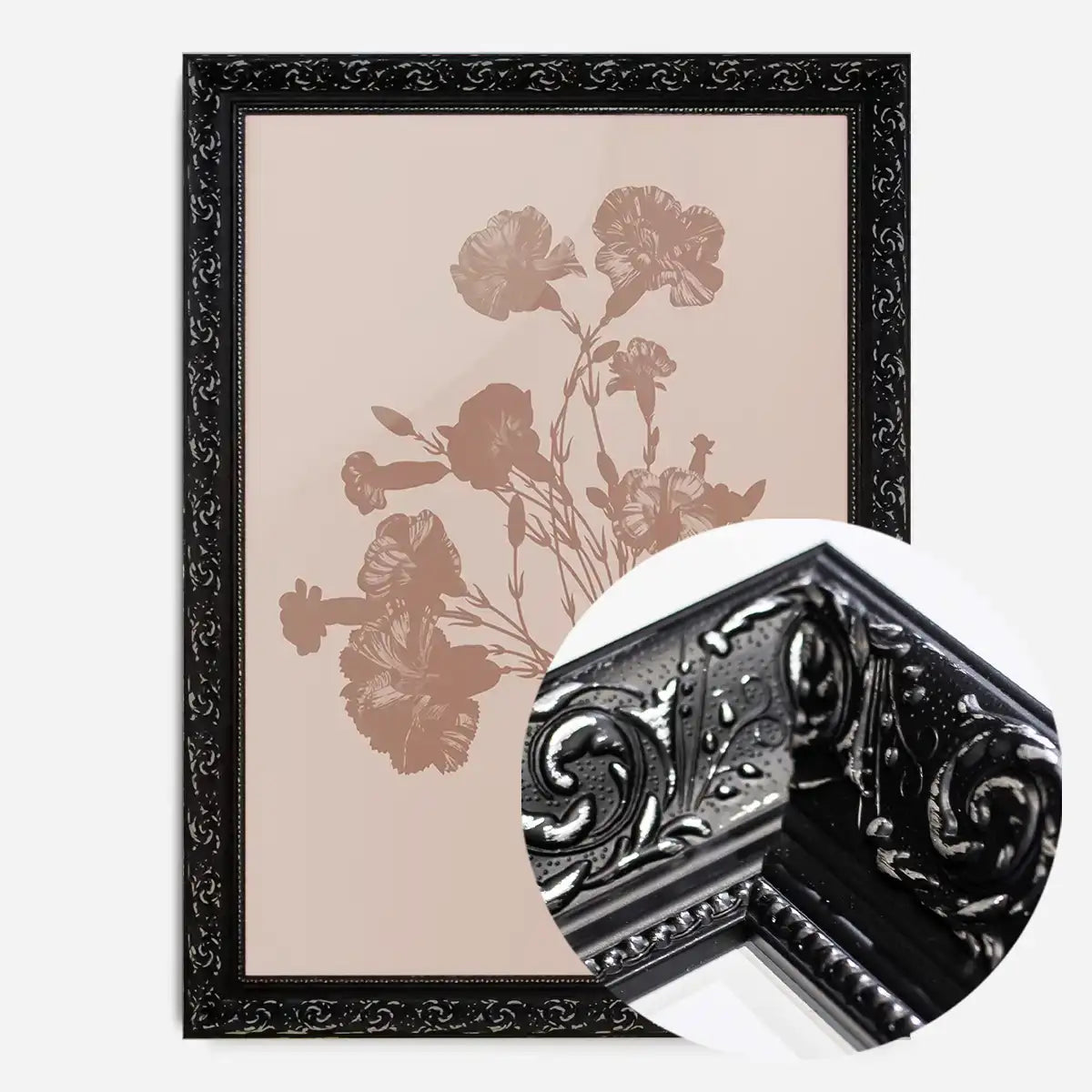 Flowers Silhouette in Pantone Mocha Mousse