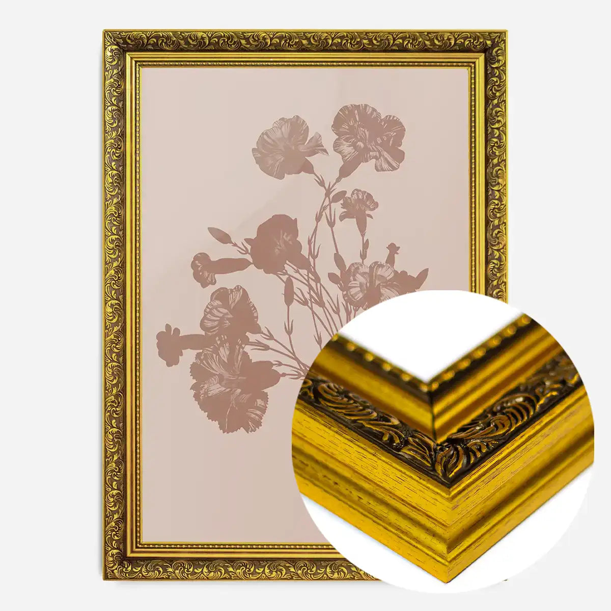 Flowers Silhouette in Pantone Mocha Mousse