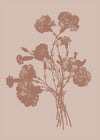 Flowers Silhouette in Pantone Mocha Mousse