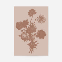 Flowers Silhouette 2 in Pantone Mocha Mousse