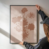 Flowers Silhouette 2 in Pantone Mocha Mousse