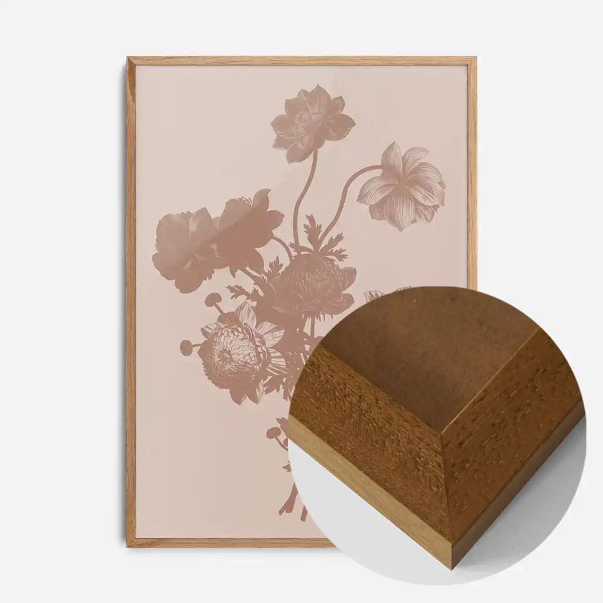 Flowers Silhouette 2 in Pantone Mocha Mousse