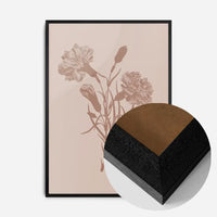 Flowers Silhouette Print 3 in Pantone Mocha Mousse