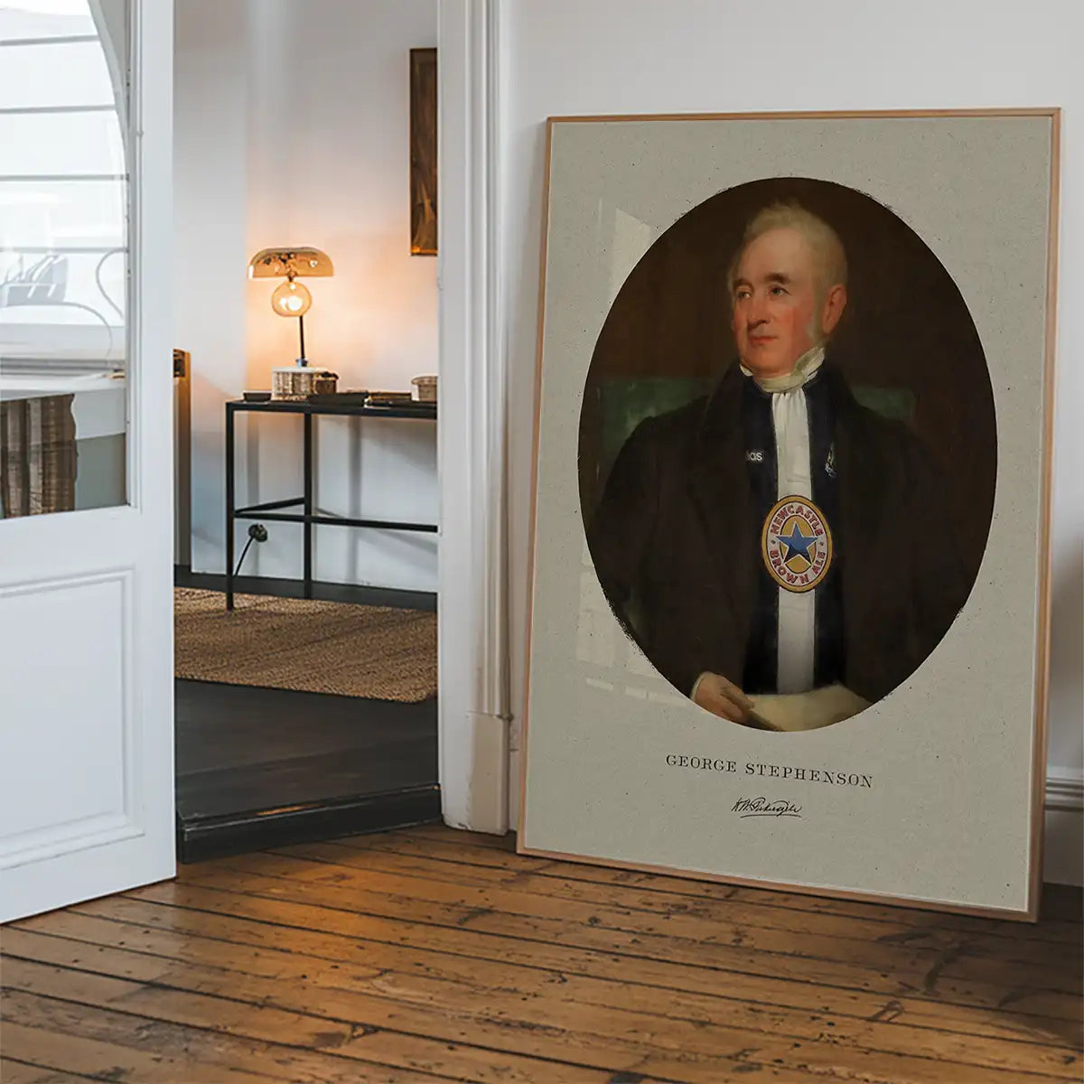 George Stephenson in a Newcastle Shirt Print