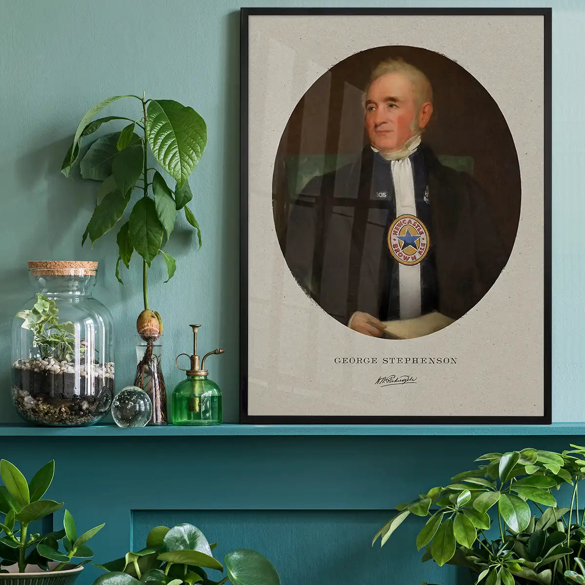 George Stephenson in a Newcastle Shirt Print