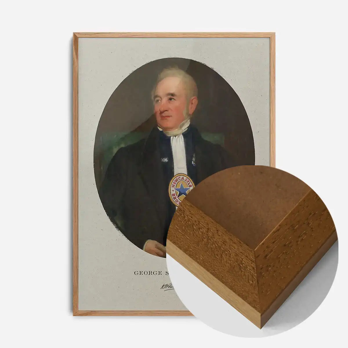 George Stephenson in a Newcastle Shirt Print