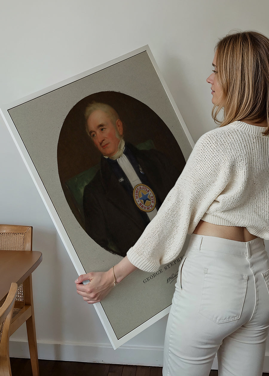 George Stephenson in a Newcastle Shirt Print