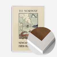 Vintage Ferry Poster – Newcastle to Oslo Print