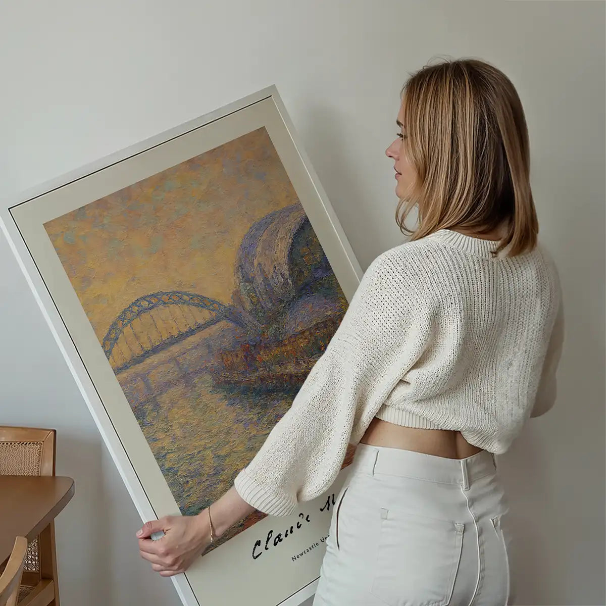 Claude Monet's Painting of Newcastle Quayside Print