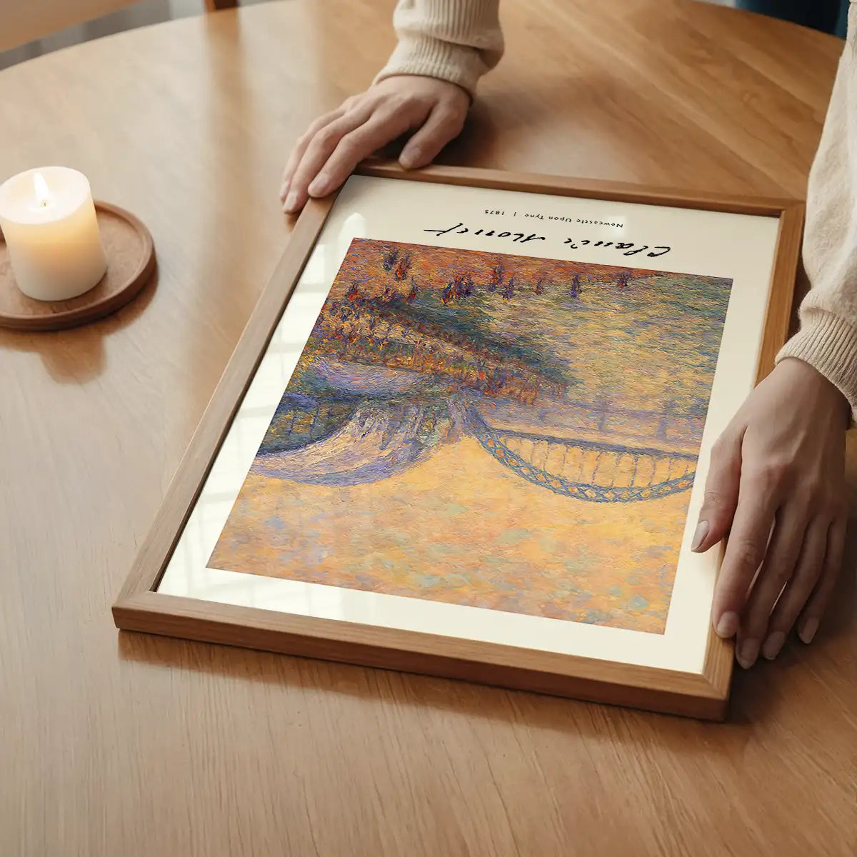 Claude Monet's Painting of Newcastle Quayside Print