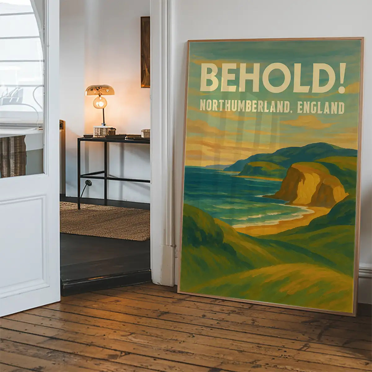 Behold Northumberland Railway Style Vintage Poster Print