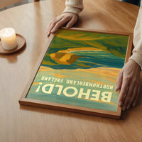 Behold Northumberland Railway Style Vintage Poster Print