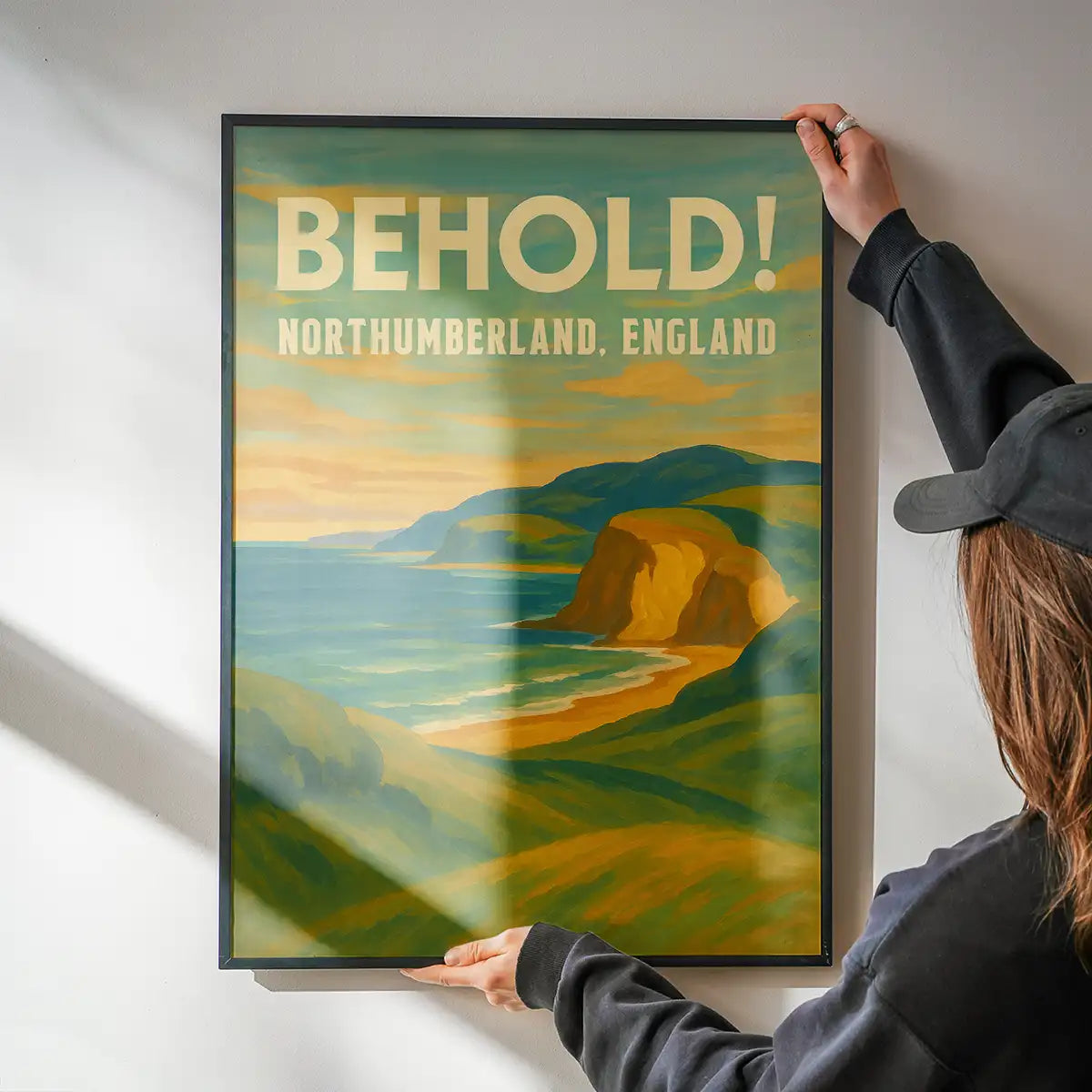Behold Northumberland Railway Style Vintage Poster Print